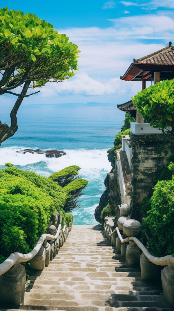 Asian Coastal Serenity Stairs