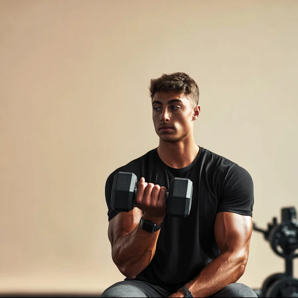Man Doing Bicep Curl