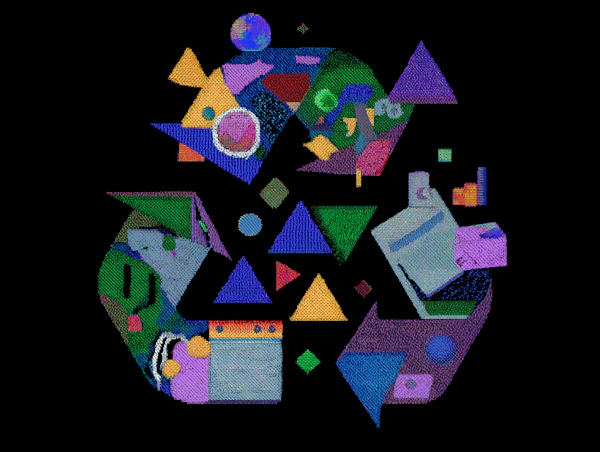 Abstract Recycling Art