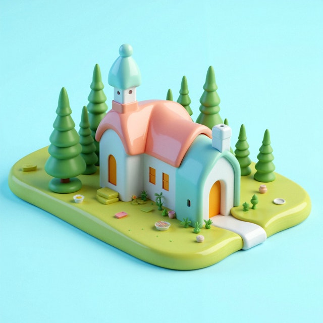 Whimsical House Scene