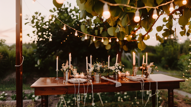 Elegant Outdoor Dining Table