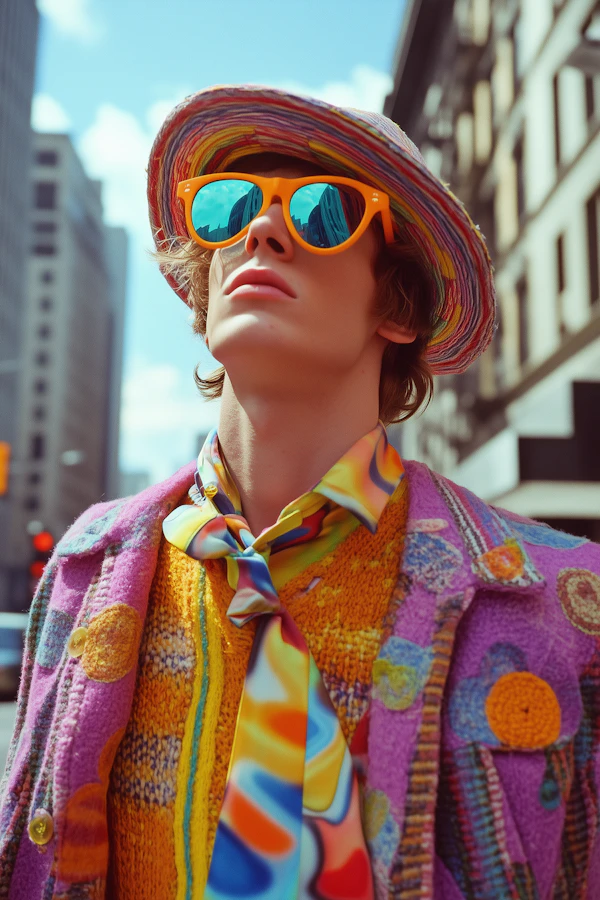Vibrant Fashion in Urban Setting