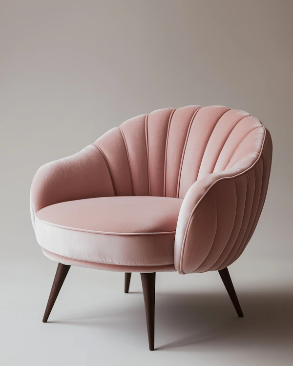 Pink Velvet Armchair