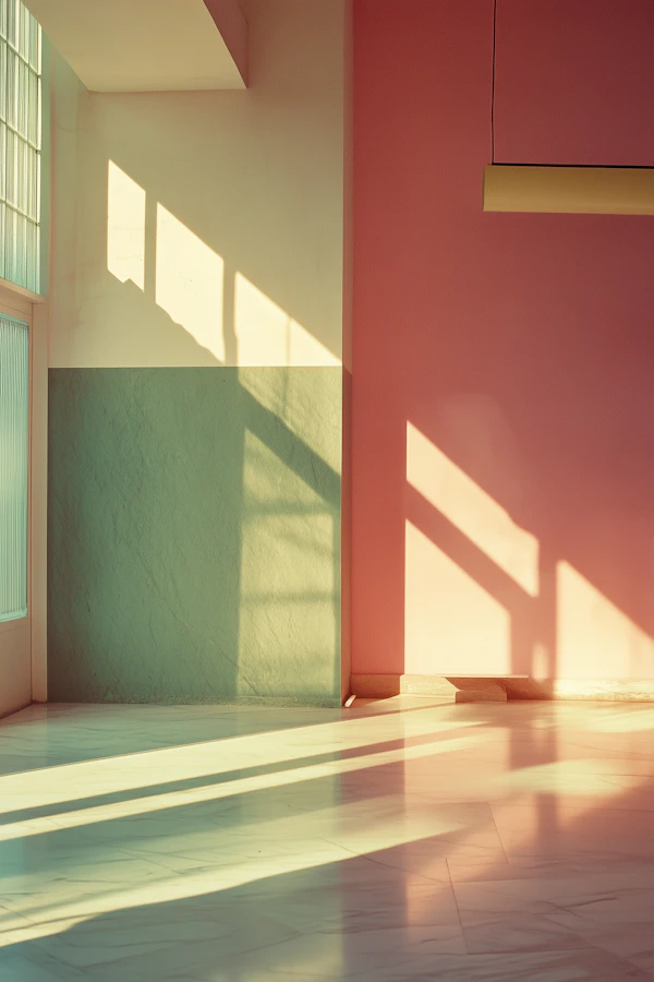 Minimalist Interior with Light and Shadow