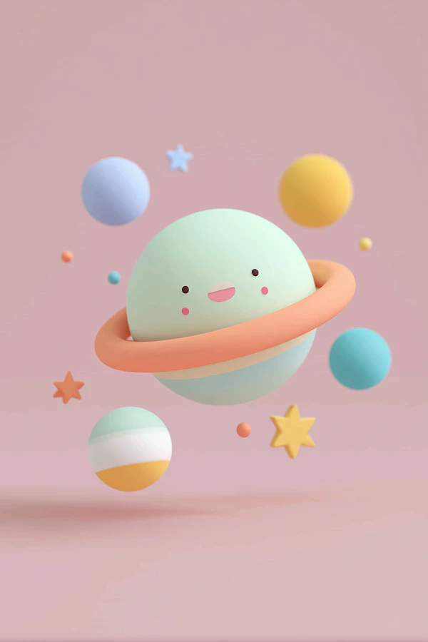 Whimsical Cosmic Scene