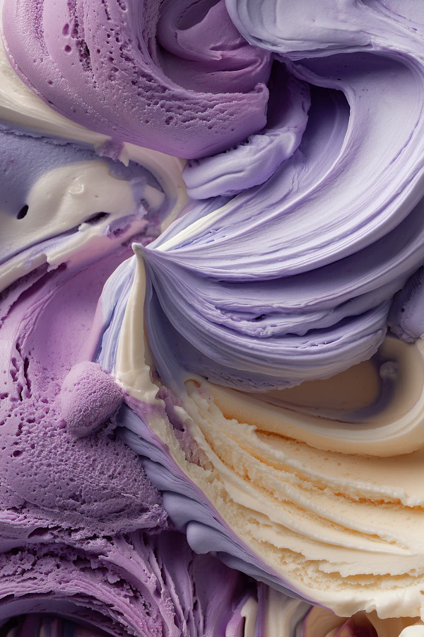 Lavender Ice Cream Swirls