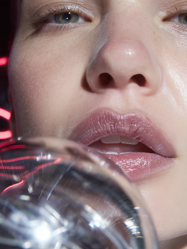 Glossy Lips Close-Up