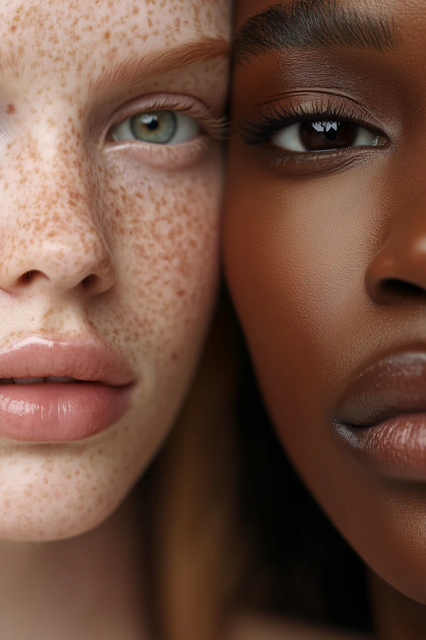 Contrasting Beauty Close-Up