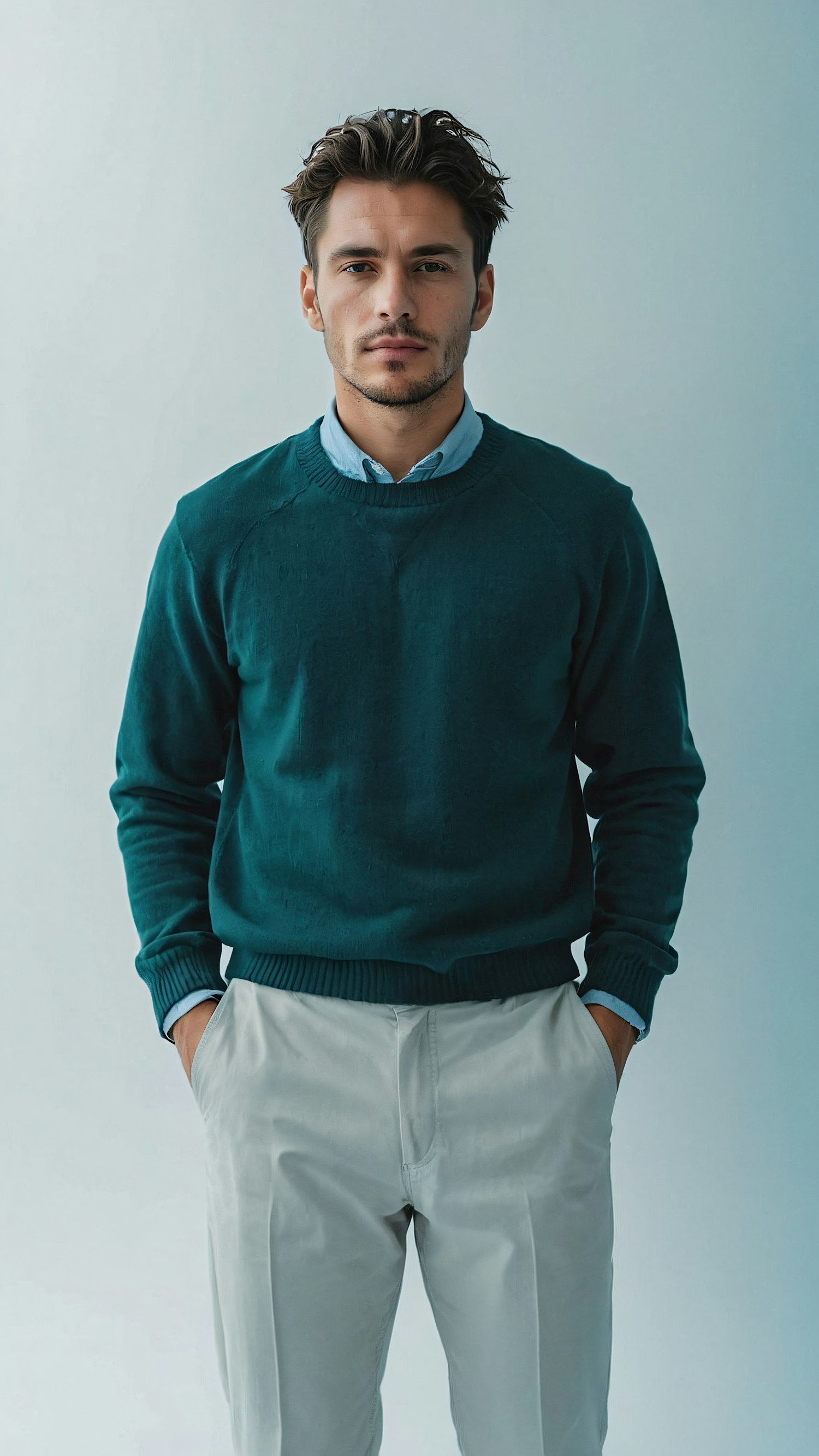 Man in Teal Sweater