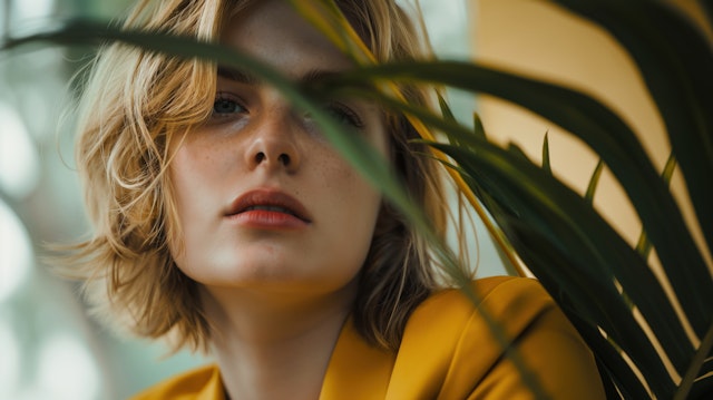 Freckled Woman Portrait