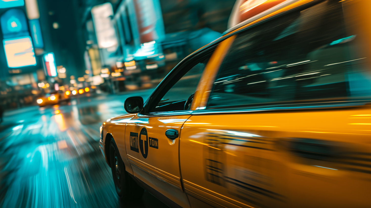 Dynamic Yellow Taxi in Motion