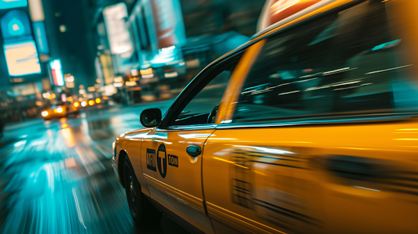Dynamic Yellow Taxi in Motion