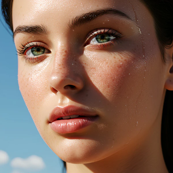 Sunlit Portrait Close-Up