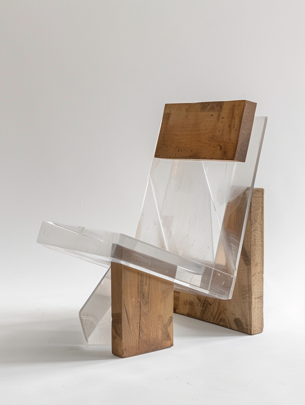 Contemporary Wood and Acrylic Sculpture