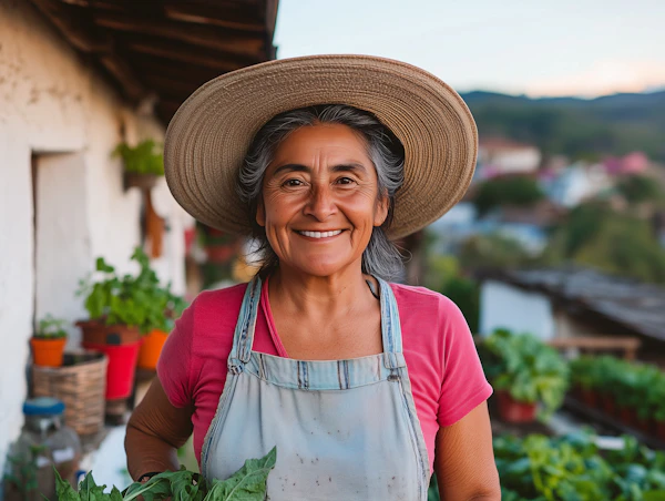 Woman in Garden