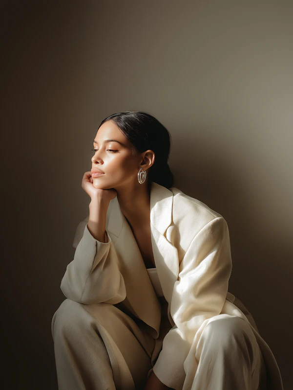Contemplative Pose Portrait