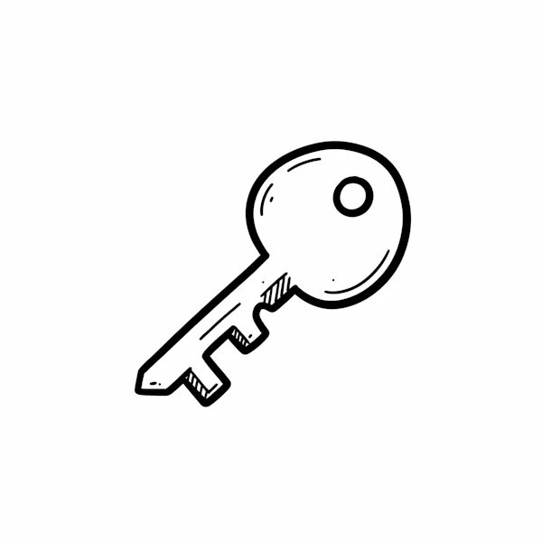Minimalist Key Drawing