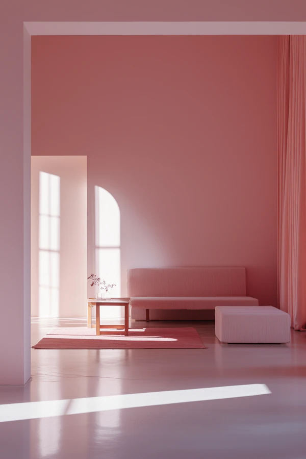 Minimalist Pink Room