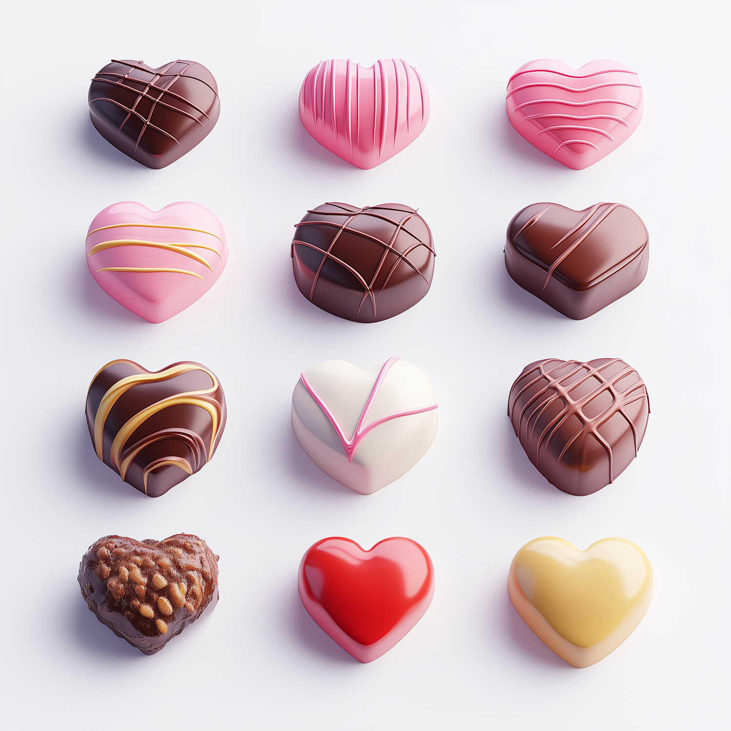 Artisanal Heart-Shaped Chocolates