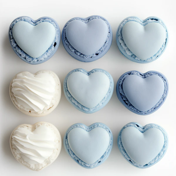 Heart-Shaped Macarons