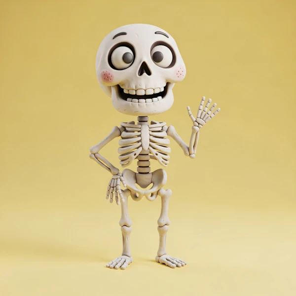 Cheerful Skeleton Art