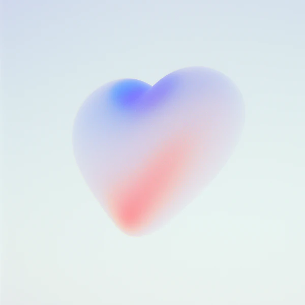 Floating Heart with Gradient Colors