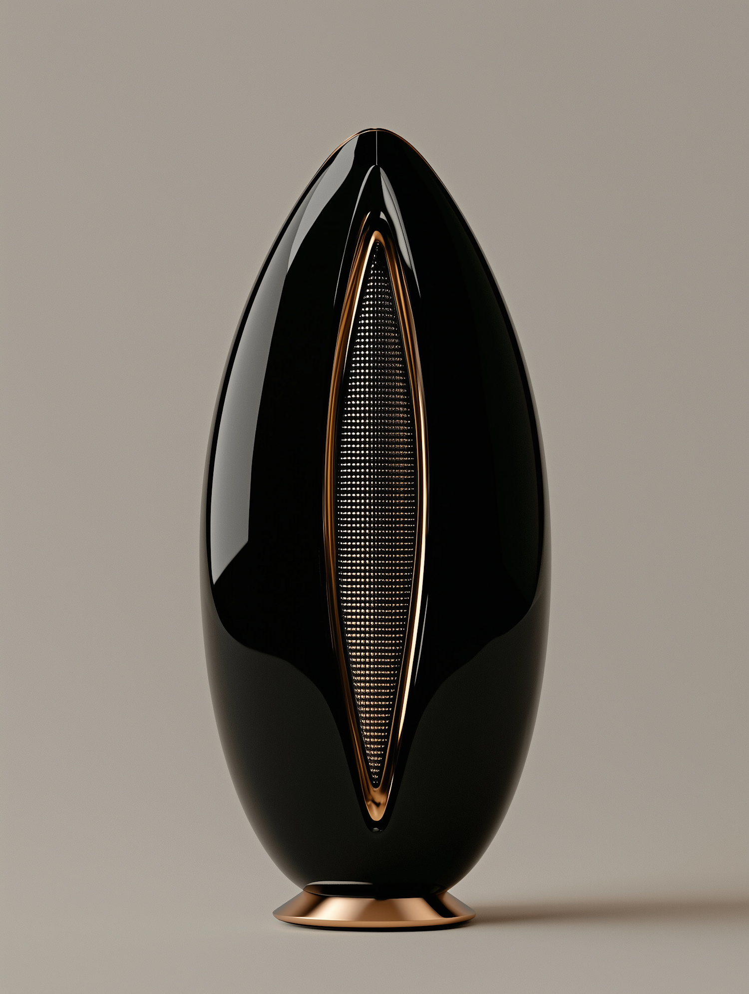 Futuristic Black and Gold Object