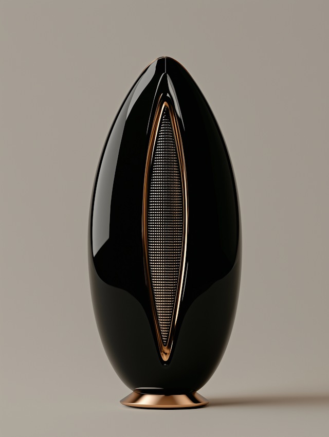 Futuristic Black and Gold Object