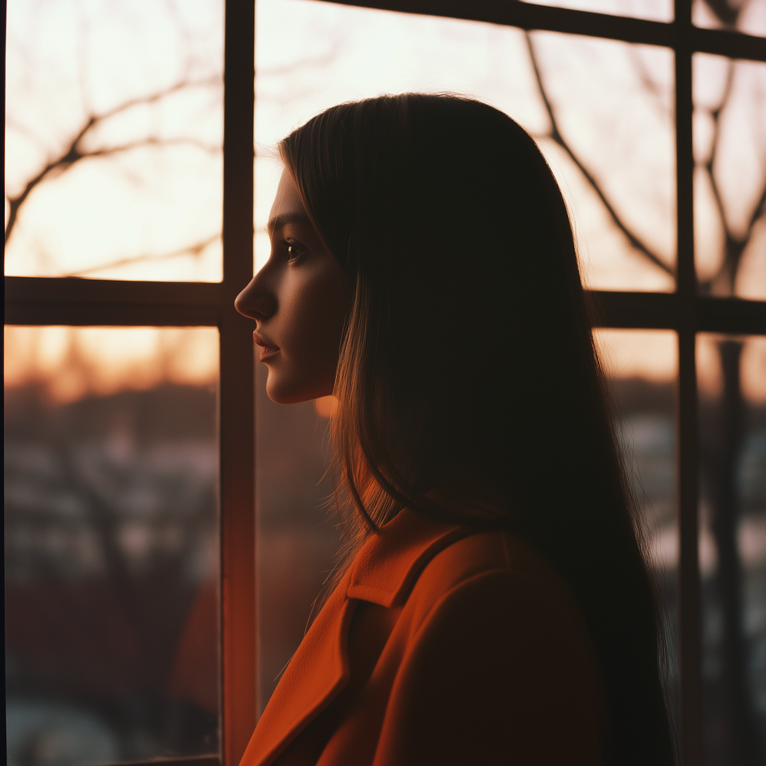 Woman Gazing Out of Window