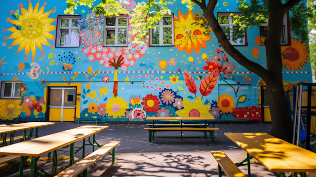 Vibrant Nature-Inspired Mural