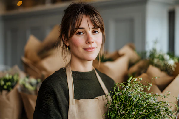 Florist with Greenery