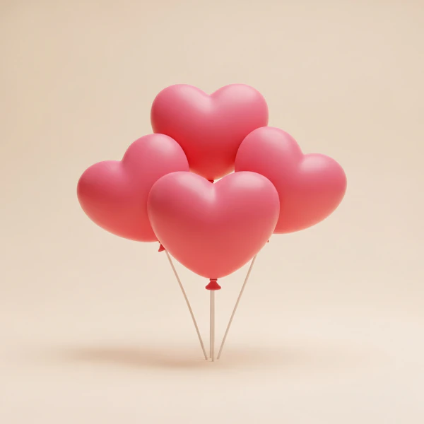 Pink Heart Balloons