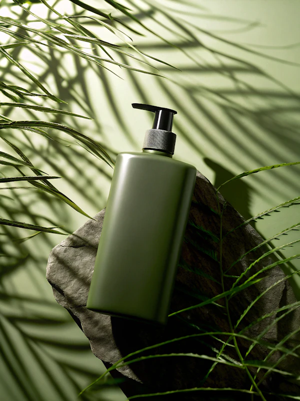 Matte Green Bottle Display