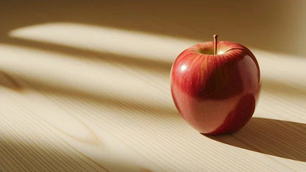 Glossy Red Apple