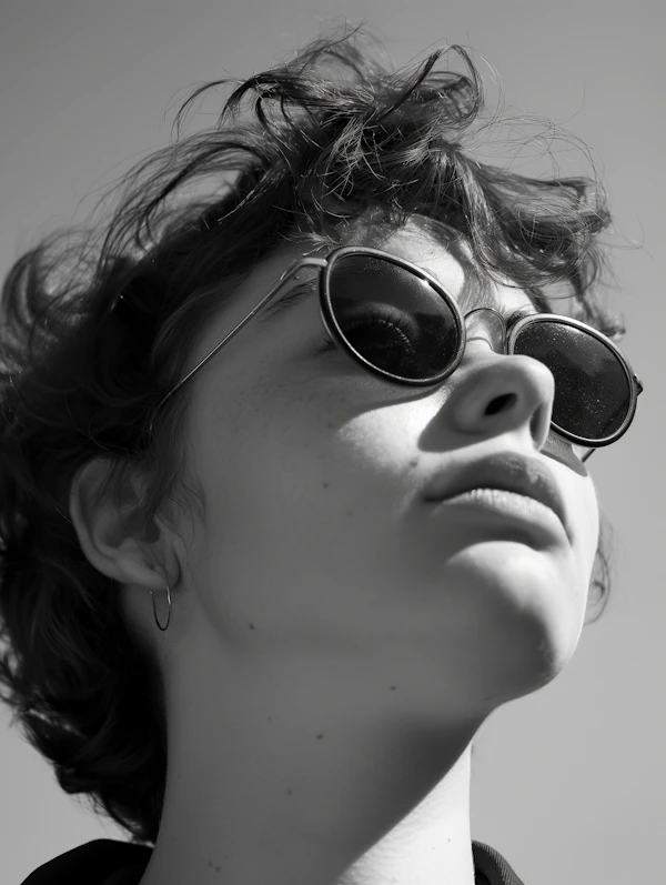 Mysterious Figure with Sunglasses
