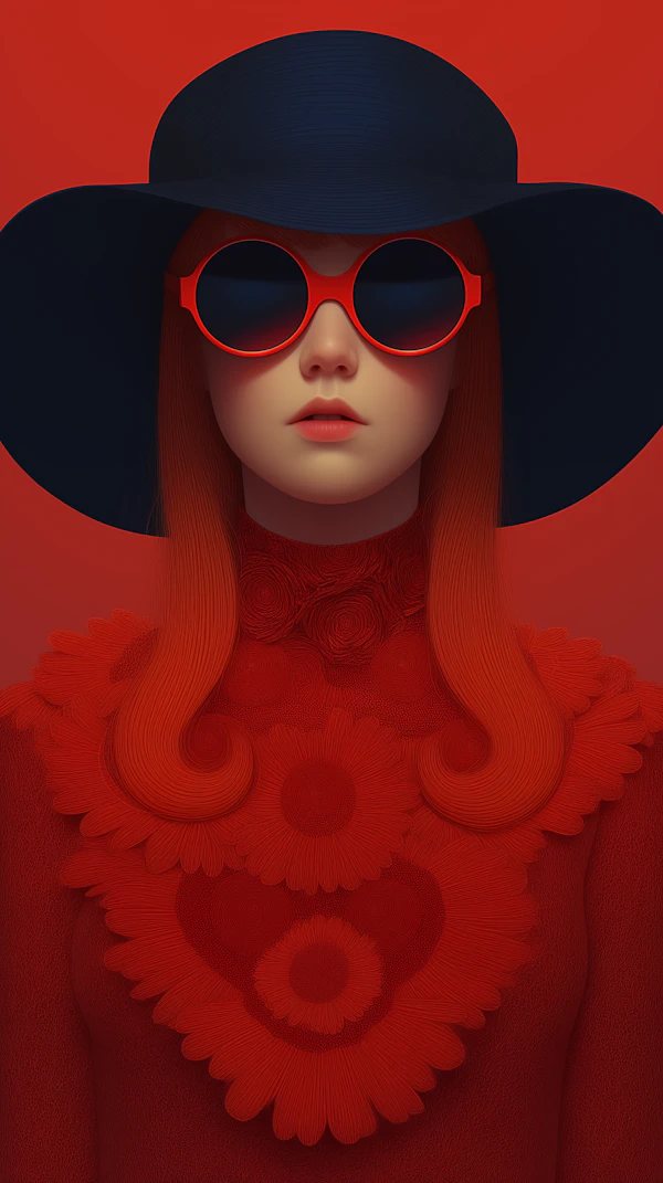 Stylized Red Portrait