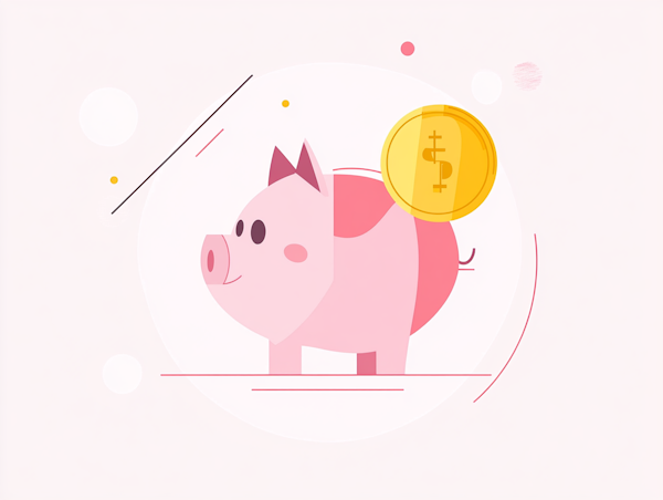 Stylized Piggy Bank Illustration