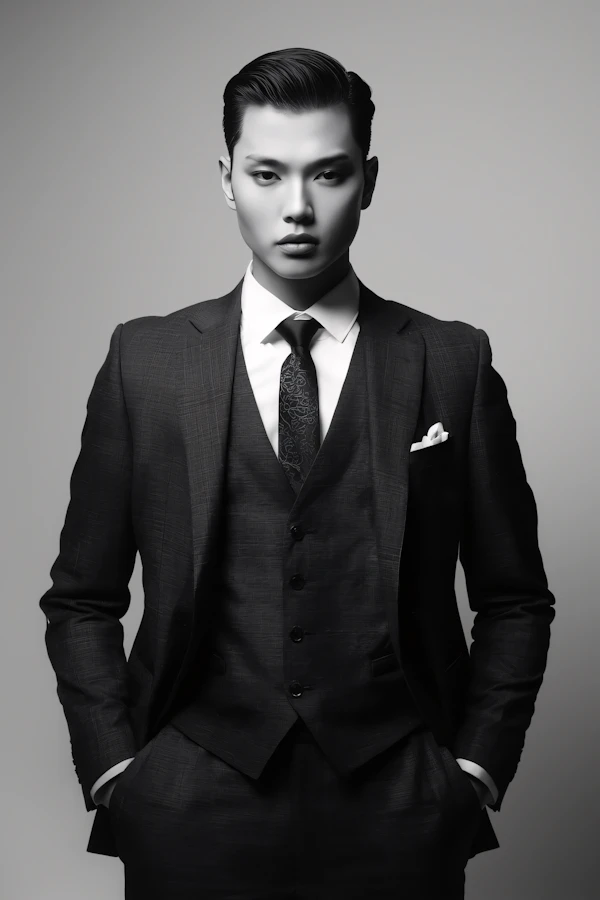 Monochrome Suit Portrait