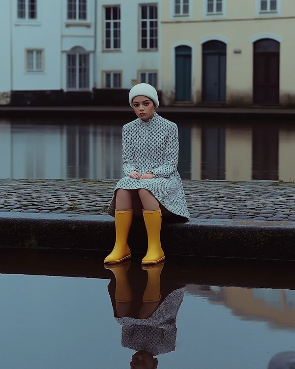Contemplative Woman by the Water