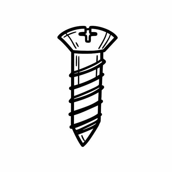 Detailed Screw Drawing