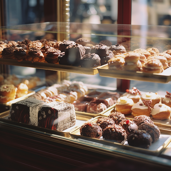 Decadent Delights - Freshly Arranged Pastries Showcase