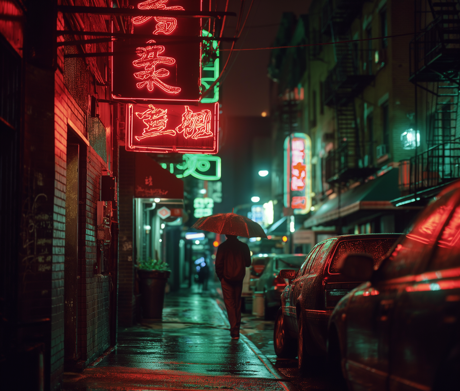 Moody Urban Night Scene