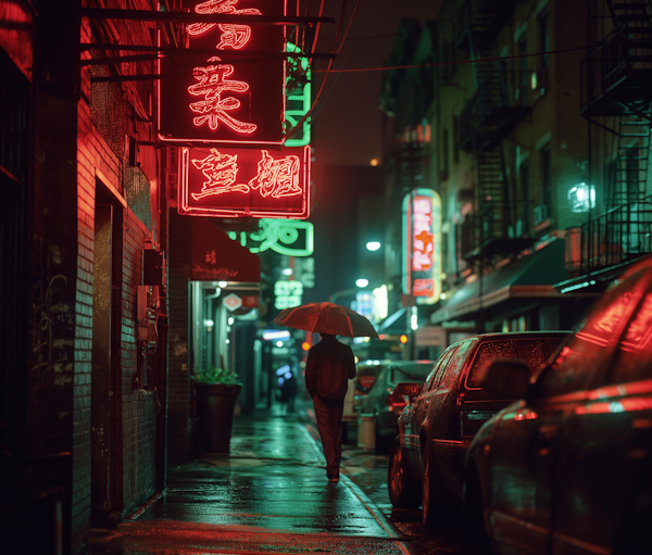 Moody Urban Night Scene