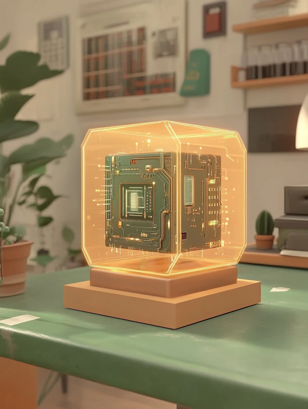 Futuristic Tech Cube