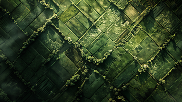 Textured Green Agricultural Landscape