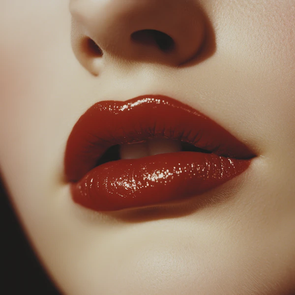 Glossy Red Lips