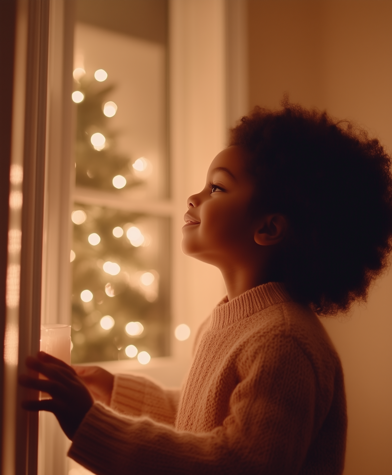 Child Gazing Out Window