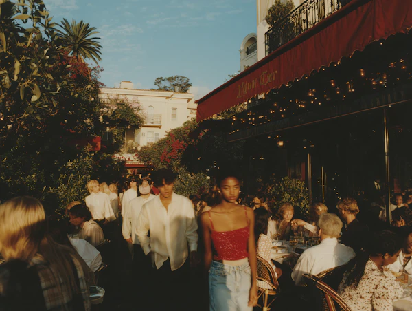 Golden Hour Dining Scene