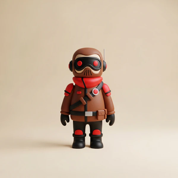 Futuristic Toy Figure