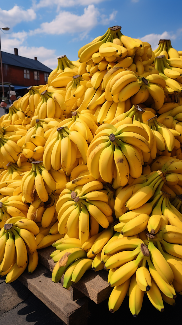 Sunny Market Banana Display